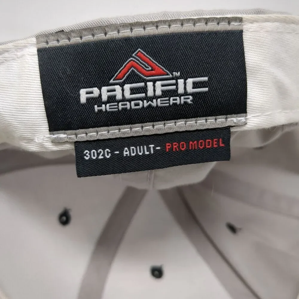 Pacific Headwear Adult Strapback Hat Gray One Size Adjustable Pro Model Blank